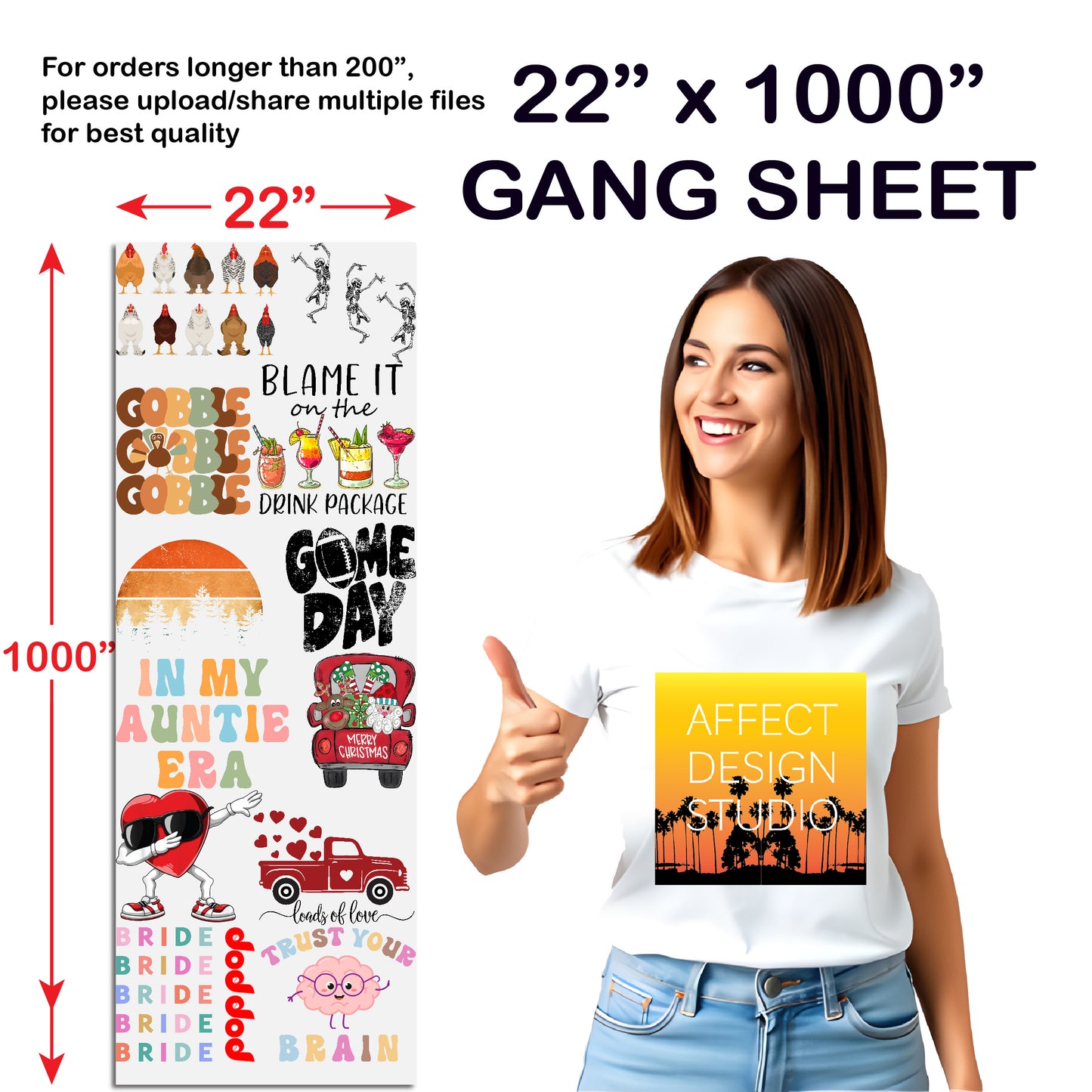 22" DTF Gang Sheet