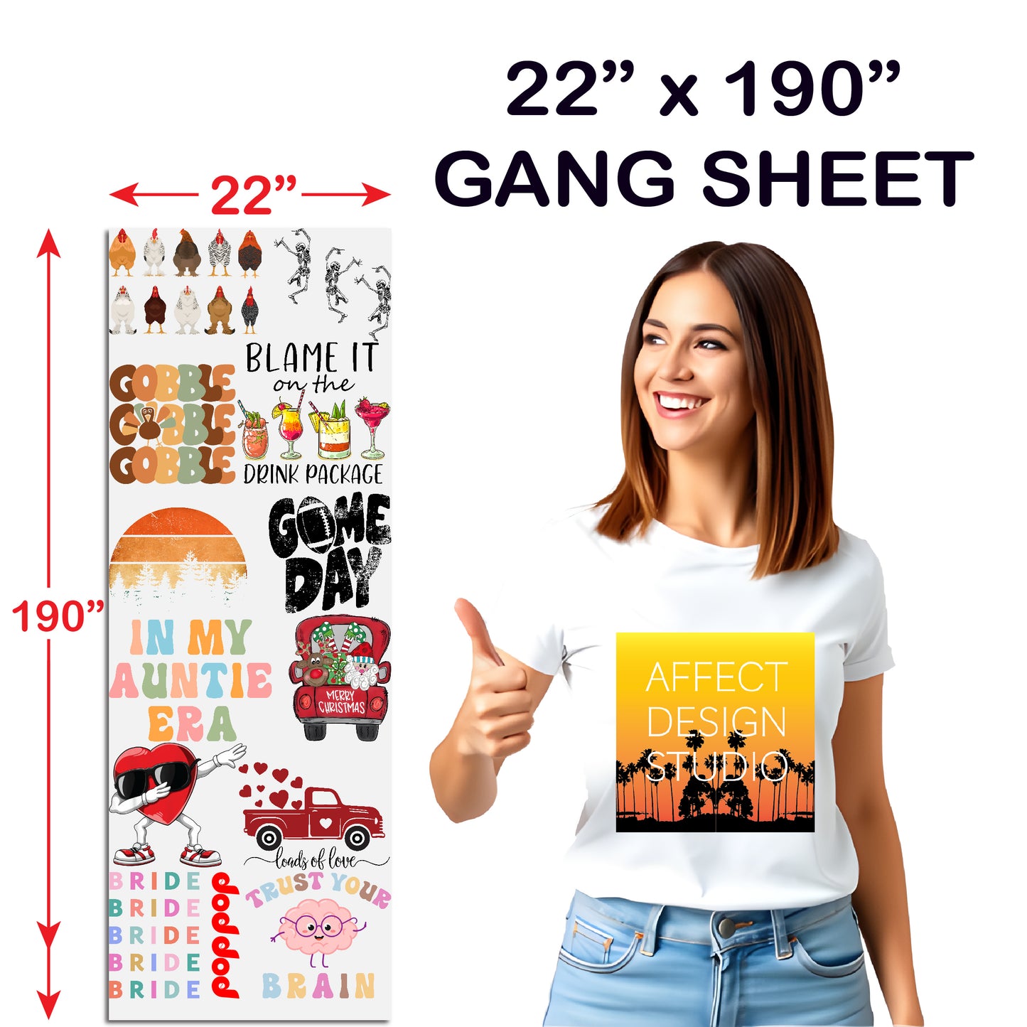 22" DTF Gang Sheet