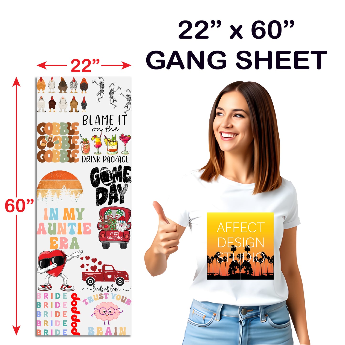 22" DTF Gang Sheet