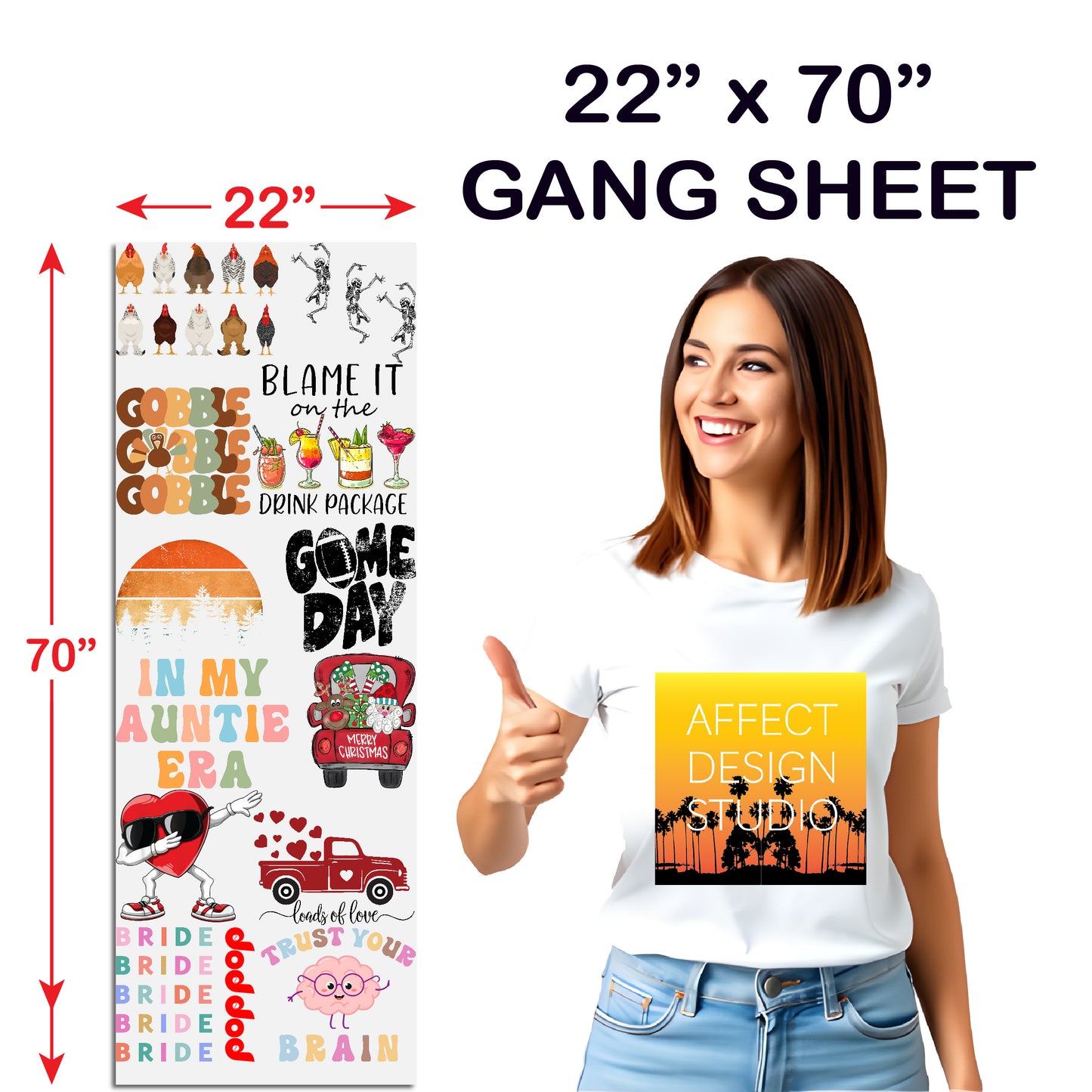 22" DTF Gang Sheet