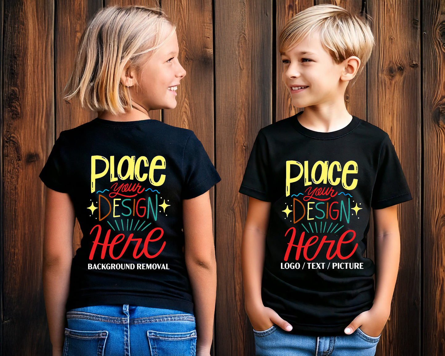 Custom T-Shirts for Kids | Personalized Shirt with Your Text, Image, or Logo | Custom Design Cotton Tee for Events, Business, Weddings & Gifts | Front & Back Printing